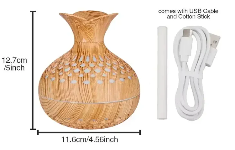 Wooden Flower-Shaped Ultrasonic Humidifier Specification