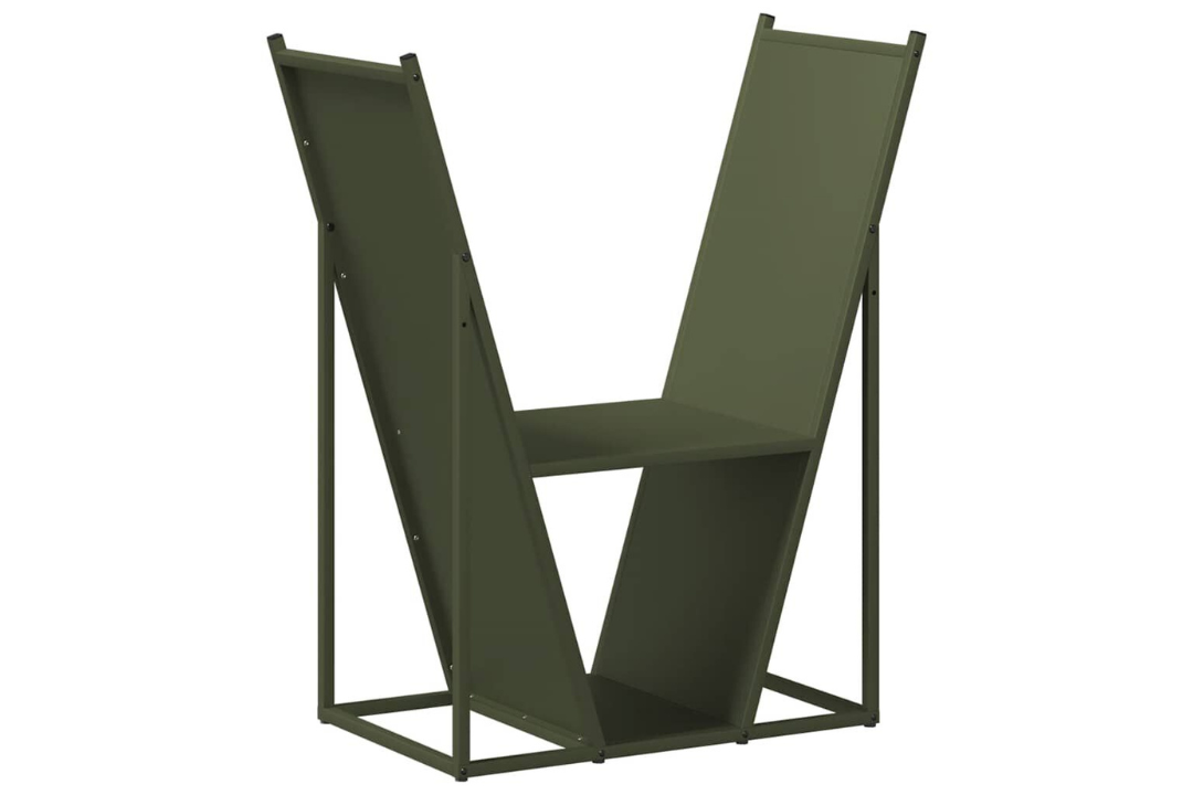 Firewood Rack 69.5 x 35 x 81 cm in Olive Green