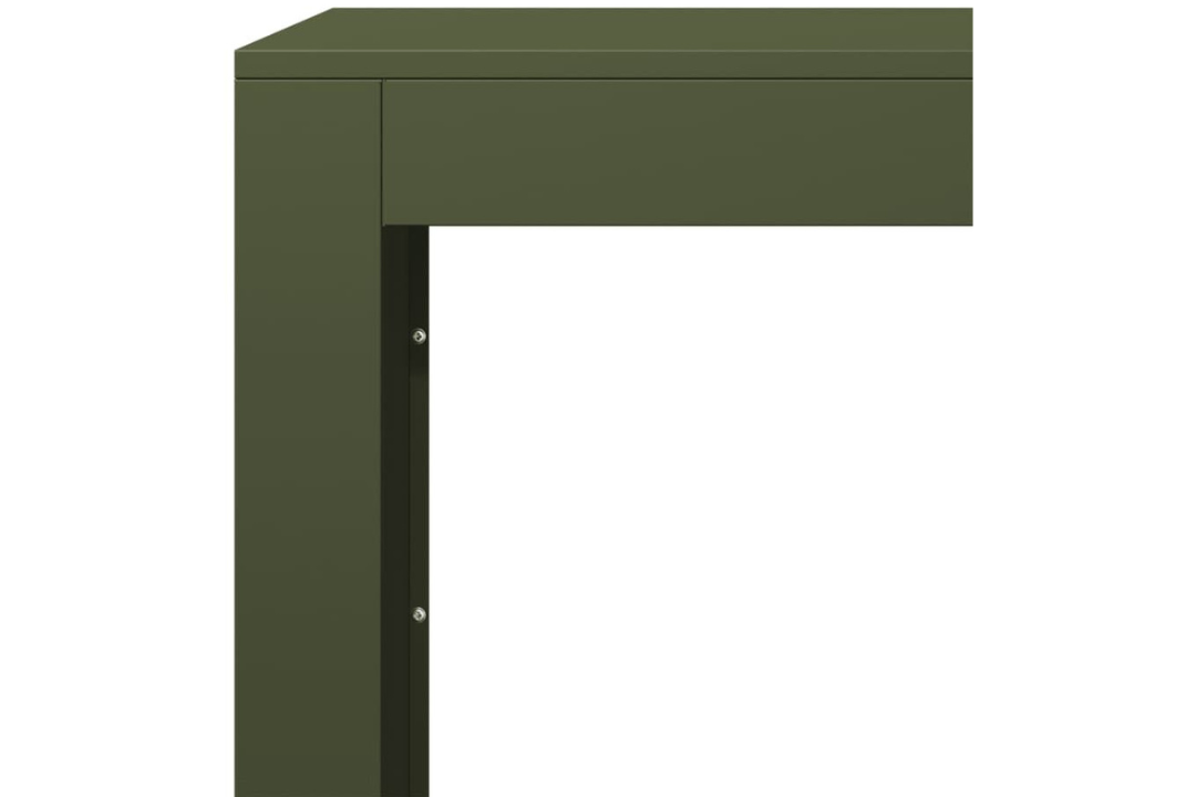 Minimalist Firewood Rack 100 x 40 x 60 cm Steel in Green Made of Steel