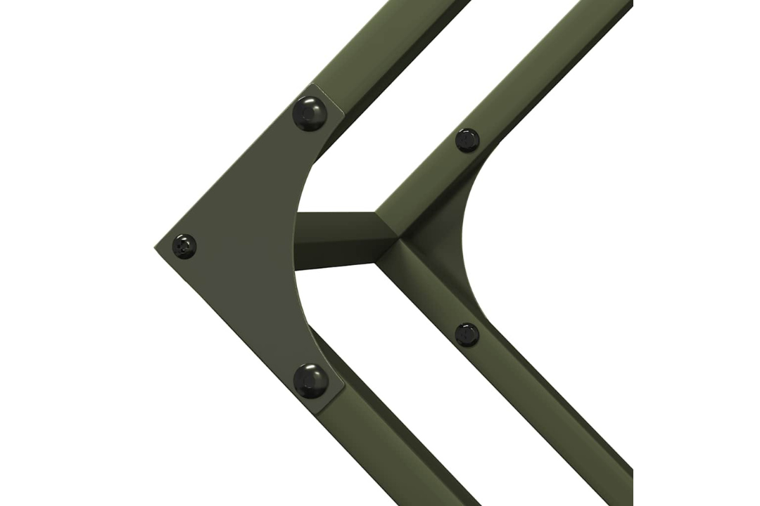 Sleek Firewood Rack 100 x 25 x 100 cm in Olive Green Made of Cold-Rolled Steel