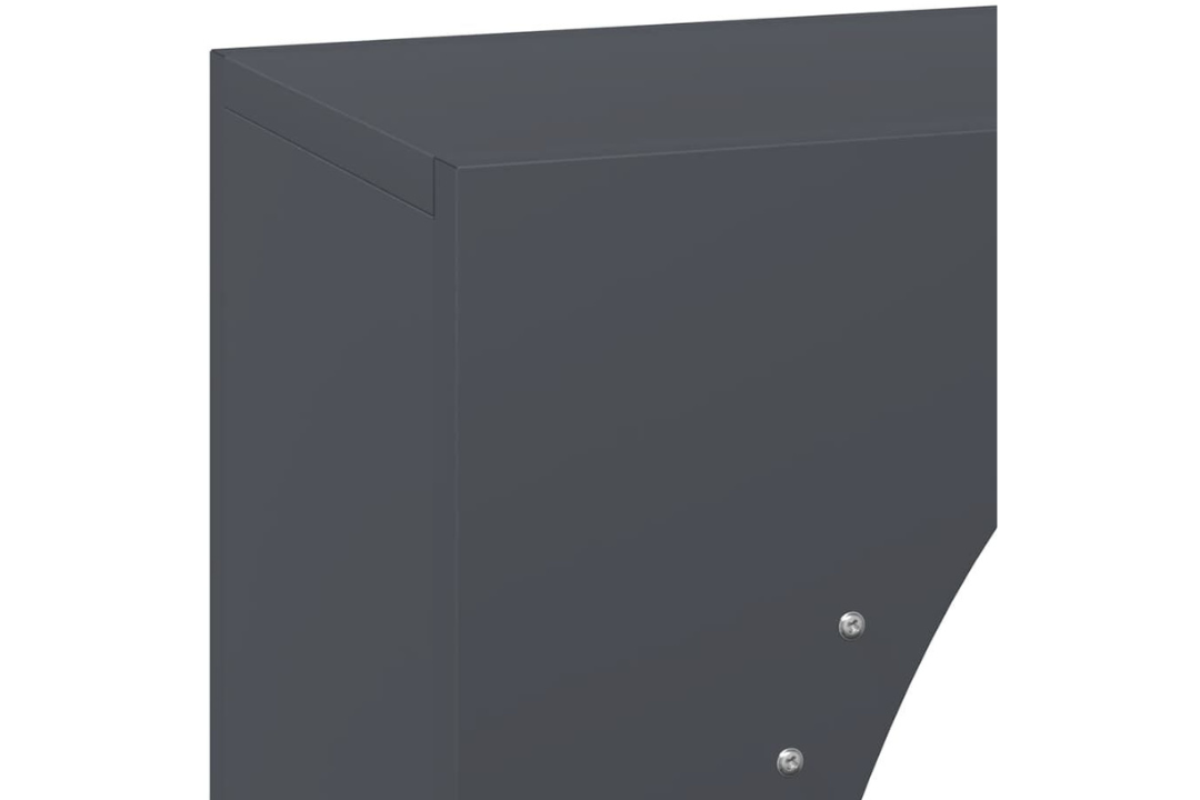 Minimalist Firewood Rack 50 x 23 x 100 cm in Anthracite Made of Cold-Rolled Steel