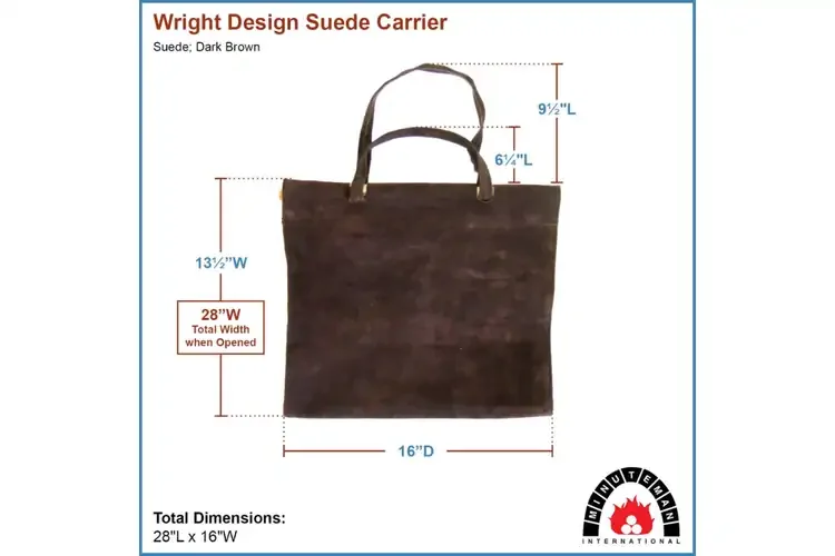 Wright Design Wood Holder with Suede Carrier Specifications