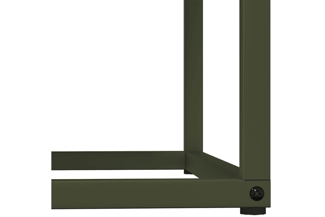 Aesthetic Firewood Rack 69.5 x 35 x 81 cm in Olive Green Made of Cold-Rolled Steel