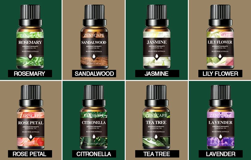 8 Zen Scape Flower And Fruit Essential Oils In The Box