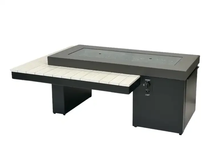 Uptown Seashell Linear Gas Fire Table Cover