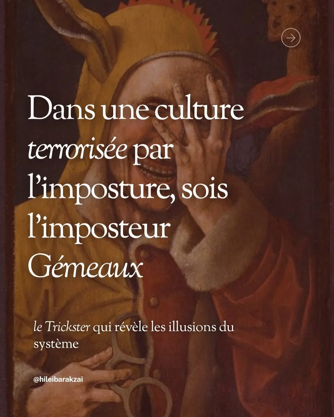 Dans la tradition jungienne,
le G&eacute;meaux n&rsquo;est pas &ldquo;curieux&rdquo; ou &ldquo;instable&rdquo;.

Il est psychopompe :
celui qui circule entre les mondes,
qui porte les messages,
qui traverse les seuils int&eacute;rieurs que les autres