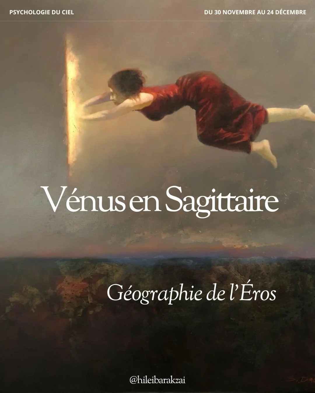 V&eacute;nus en Sagittaire porte la conviction ardente que chaque &ecirc;tre humain est une fronti&egrave;re vivante.

Une zone de passage.

Un carrefour o&ugrave; se croisent des lign&eacute;es, des mythes, des blessures, des dieux oubli&eacute;s.

