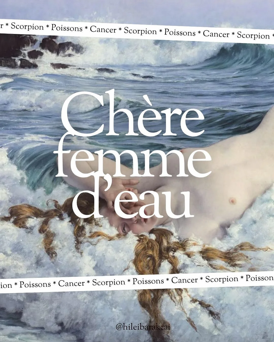 Ch&egrave;re femme d&rsquo;eau,

tu es l&rsquo;&eacute;ternelle oscillation entre la vie et sa promesse de retour.

Tu n&rsquo;es pas &agrave; comprendre. Tu es &agrave; ressentir.

La Trilogie des Eaux s&rsquo;adresse &agrave; celles et ceux qui ne 