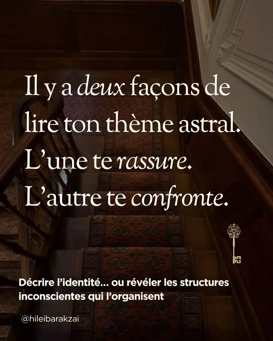 L&rsquo;astrologie des profondeurs est n&eacute; d&rsquo;un croisement.

Un point de rencontre entre l&rsquo;astrologie et la psychologie des profondeurs issue de Carl Jung et prolong&eacute;e par les courants post-jungiens.

L&agrave; o&ugrave; l&rs