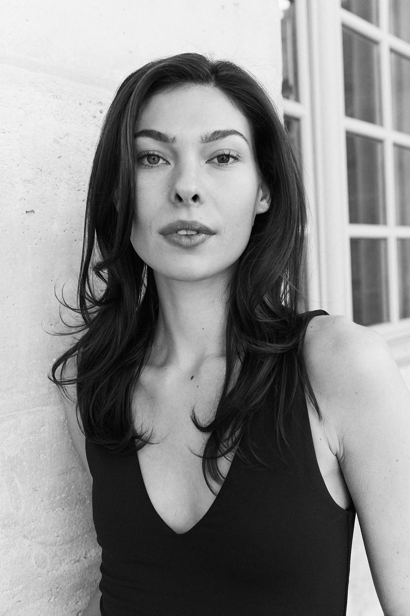 close-up of model fashion portrait in Paris