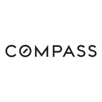 A black and white logo for COMPASS, featuring a stylized compass icon above the word 'COMPASS' in bold uppercase letters.