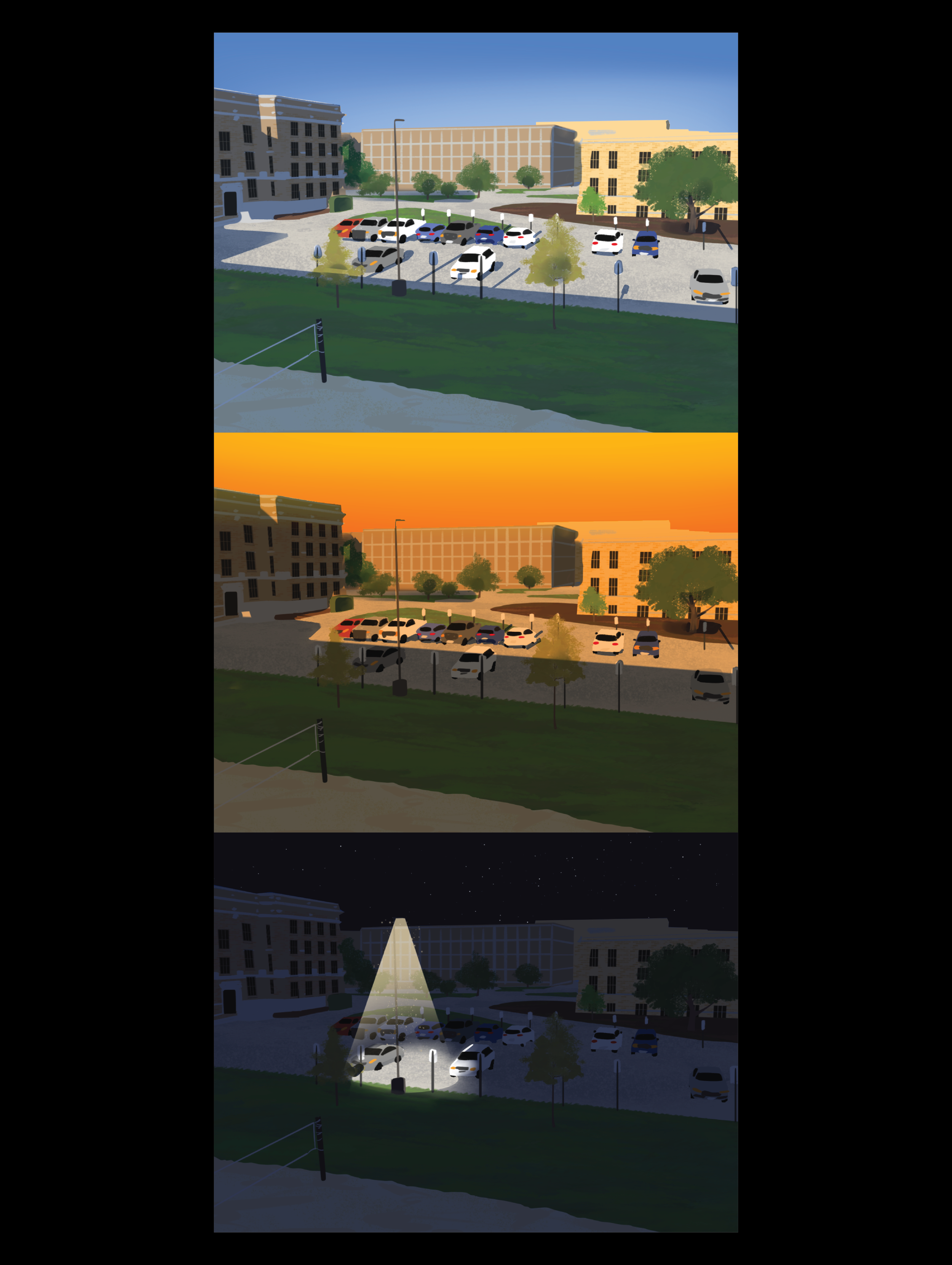 Digital Painting: Three different time periods (Blend Mode)