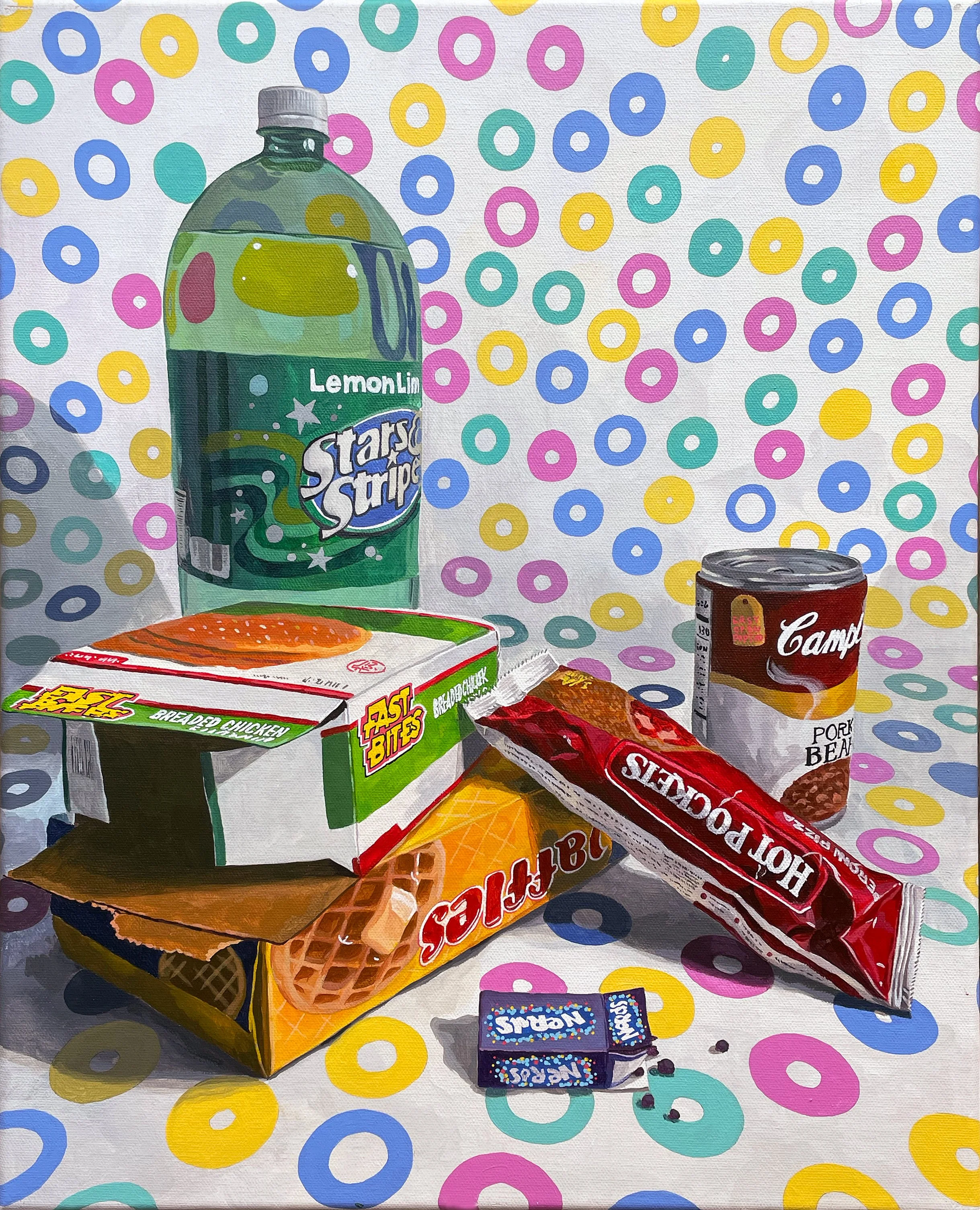 Food Access Research Altas (2015 USDA White), 2021, Oil on Canvas, 16x20 in
