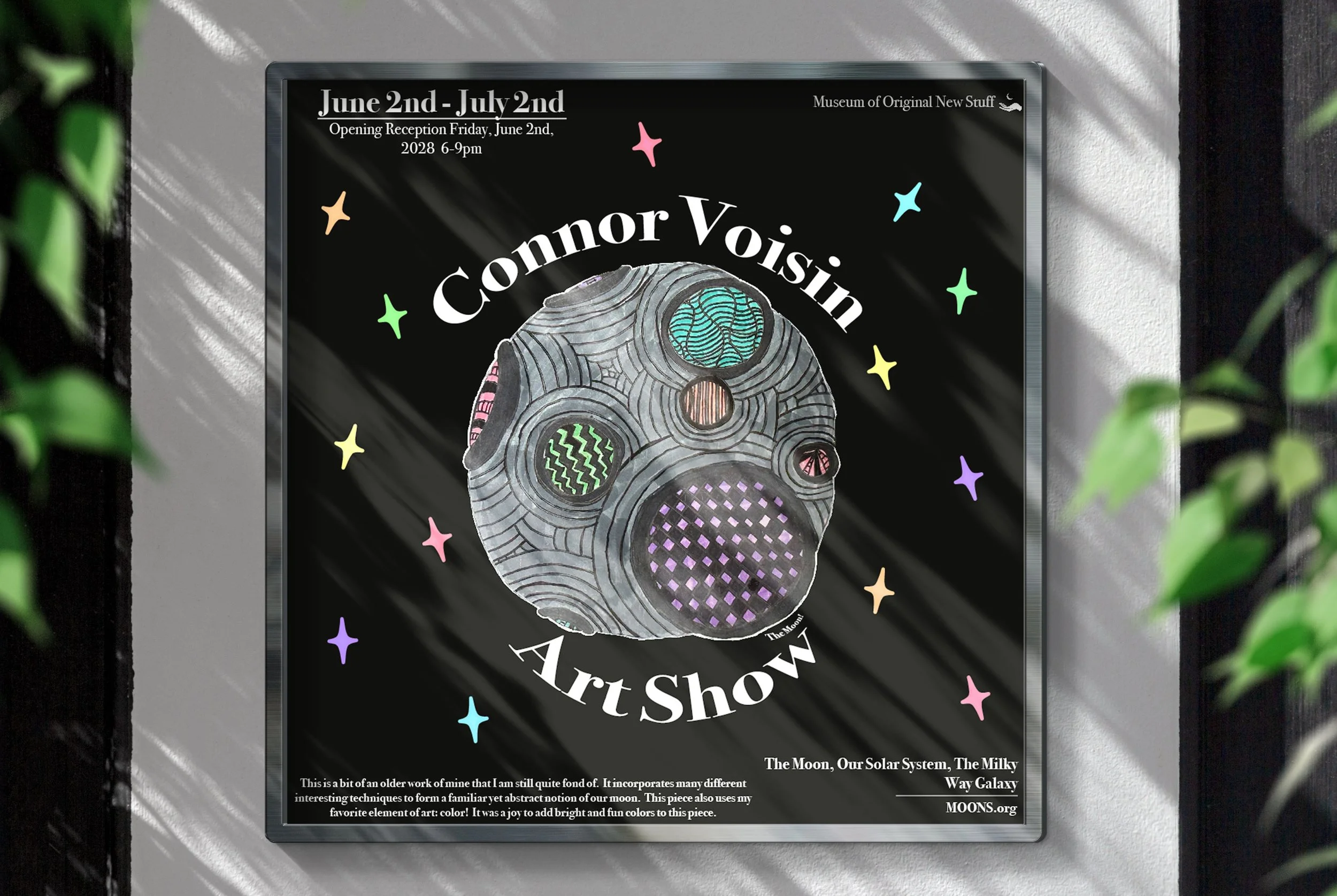 Exhibition Poster Featuring Student's Original Work, Created in Photoshop