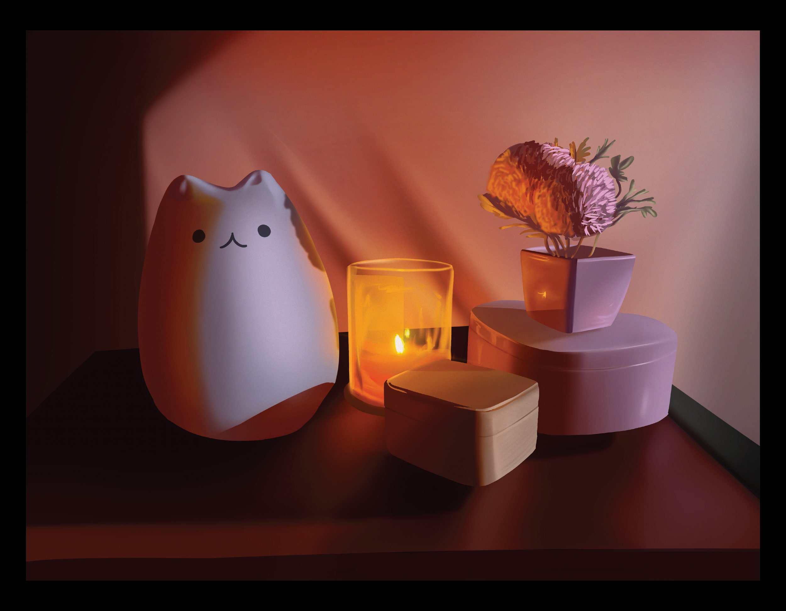 Digital Painting: Still-Life (Three Objects) 