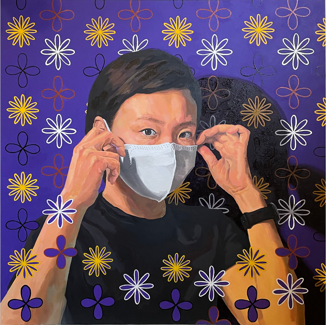 
2020 Pew Research Center’s American Trends Panel Wave 68:, 2021, Oil on Canvas, 36x36in 
