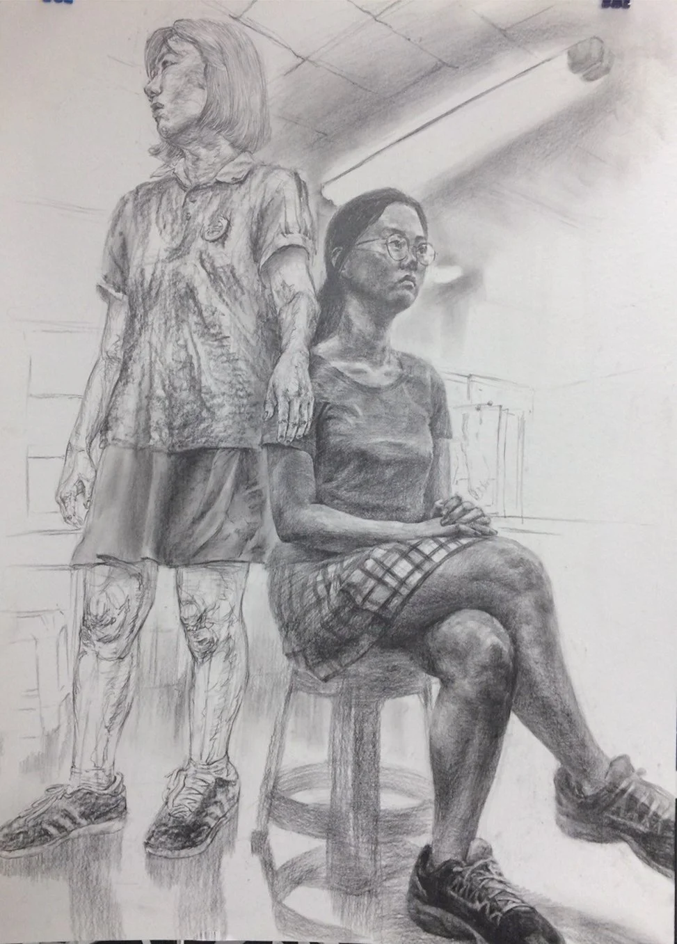 Croquis Using Various Skills to Depict Form