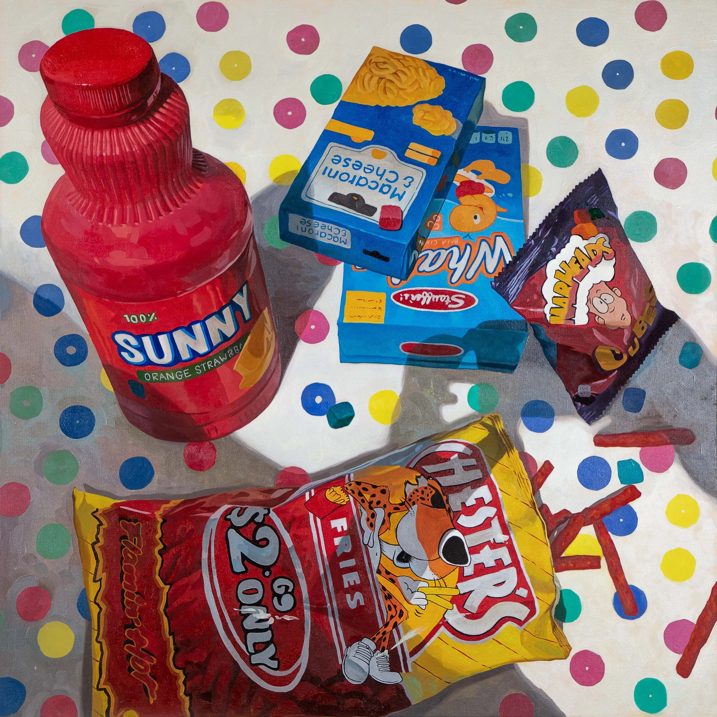 Food Access Research Altas (USDA 2015 Black), 2023, Oil on Canvas, 36x36 in
