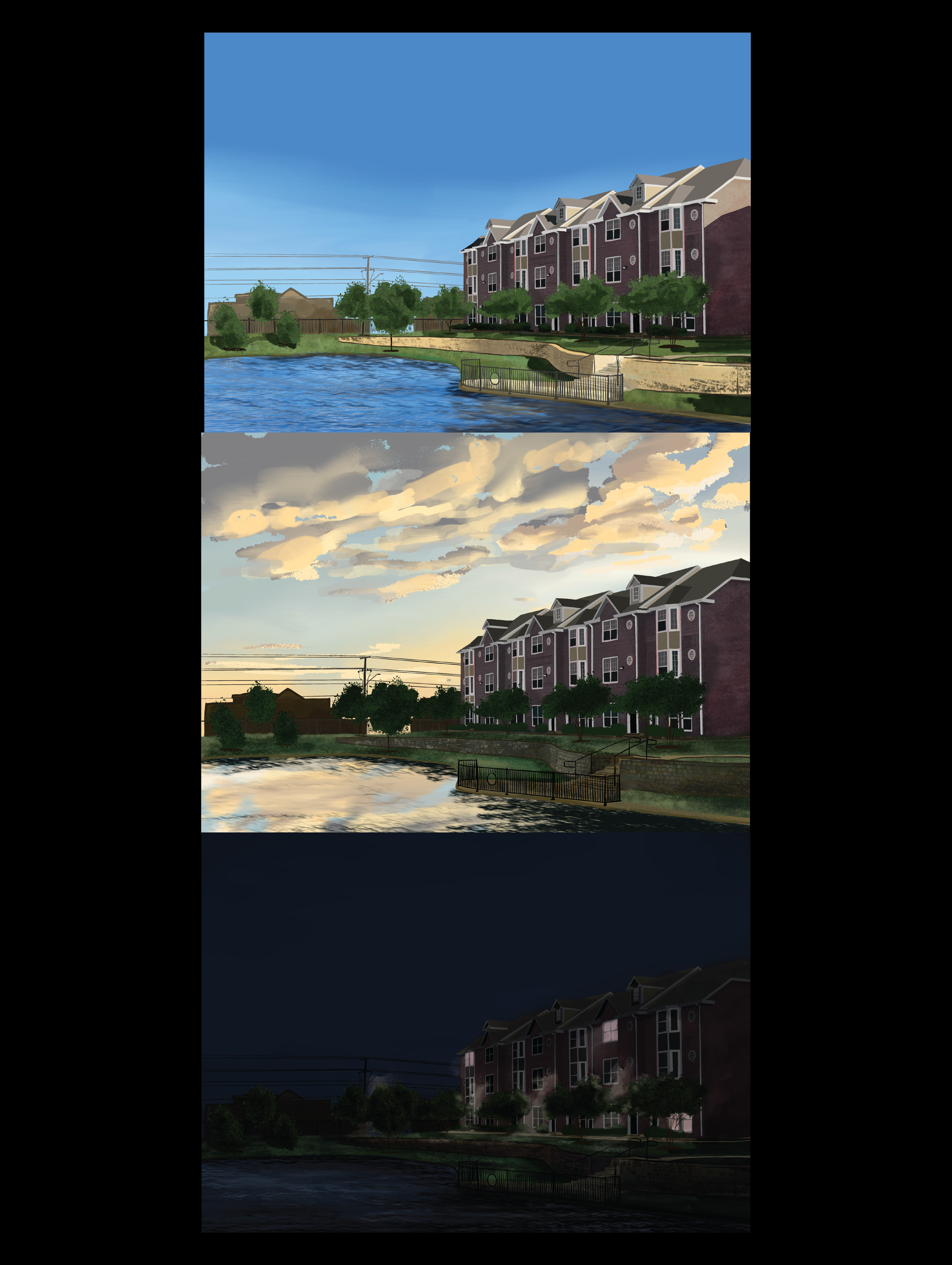 Digital Painting: Three different time periods (Blend Mode)