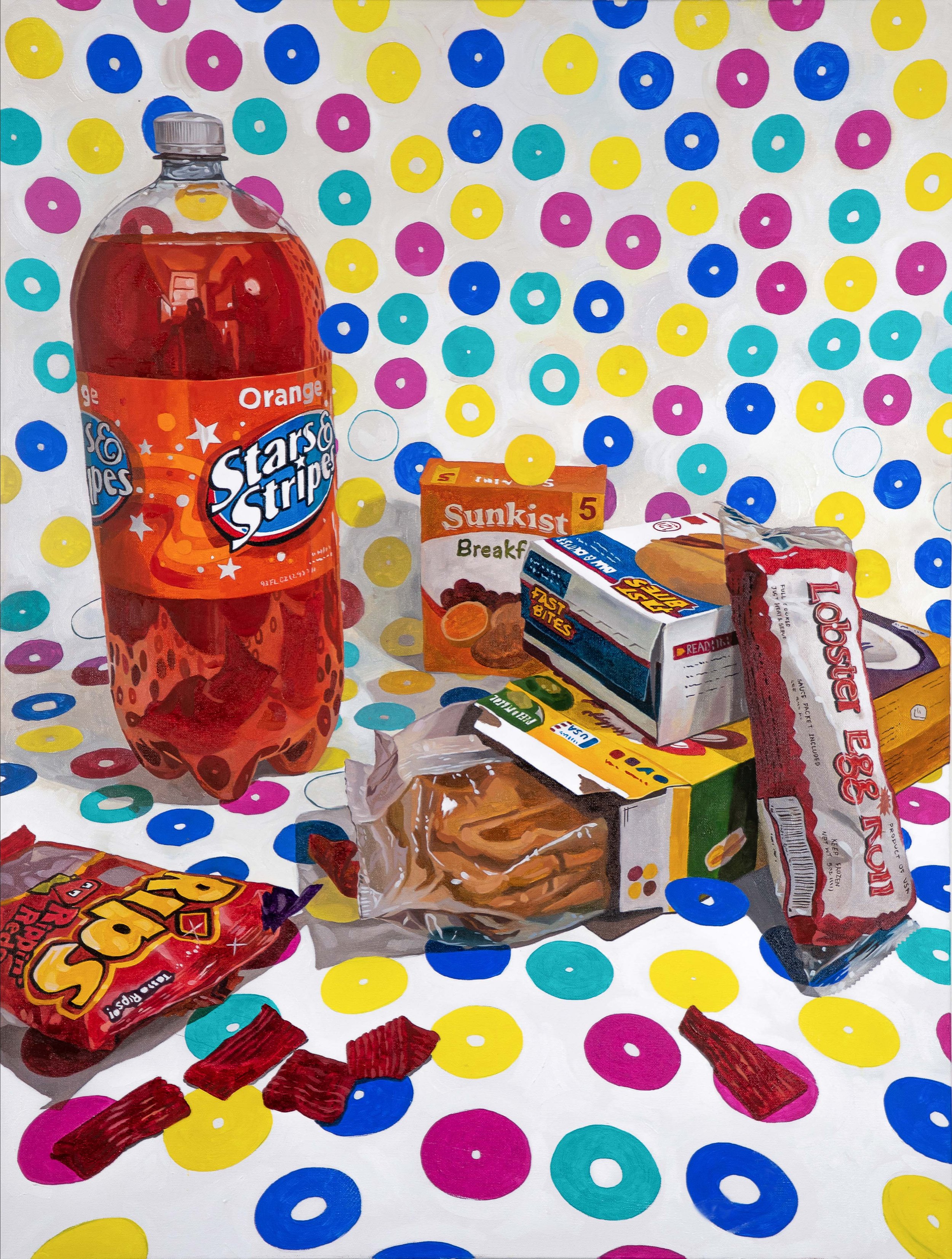 Food Access Research Altas (2019 USDA White), 2024, Oil on Canvas, 30x40 in