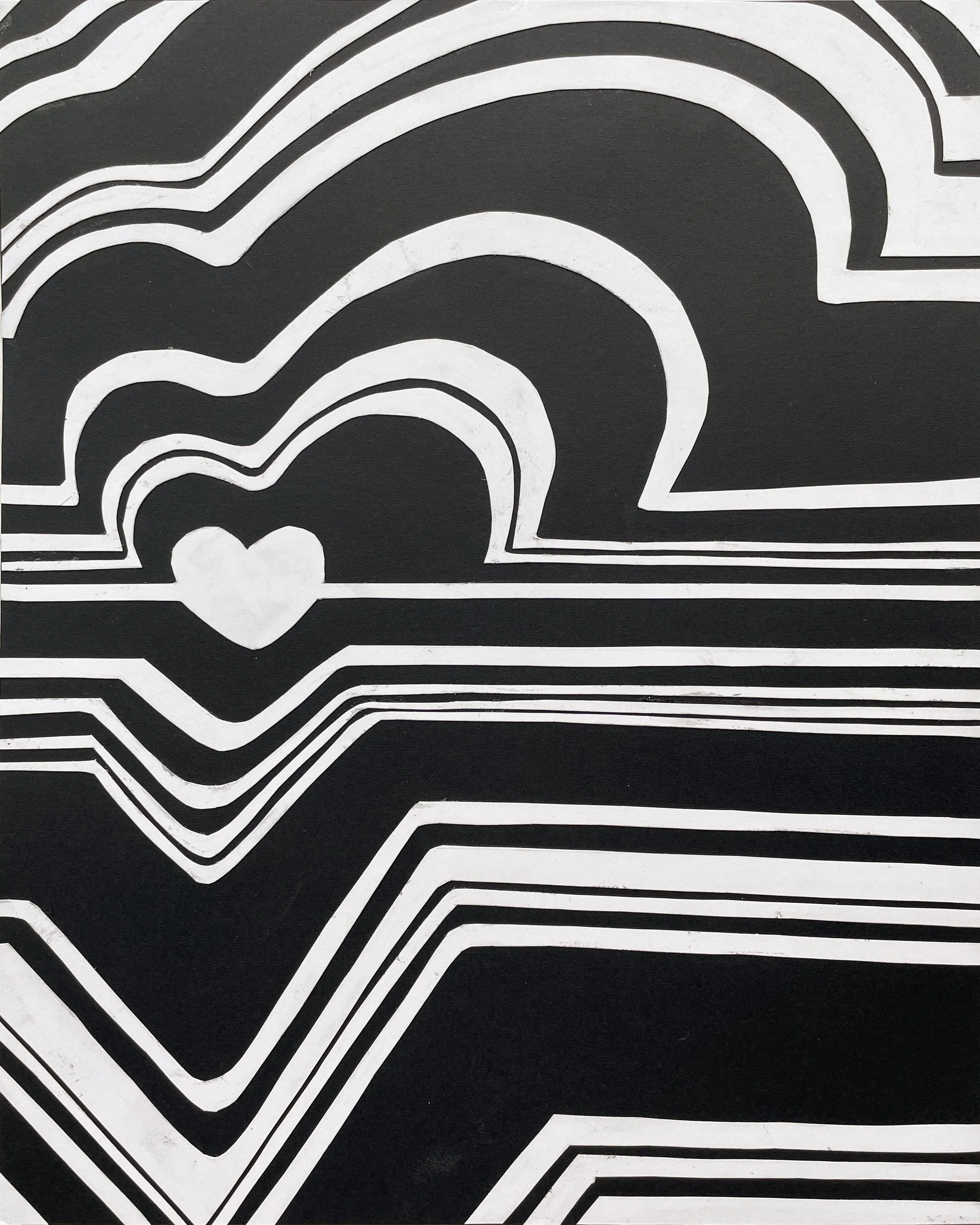 Black & White Composition Created with Paper