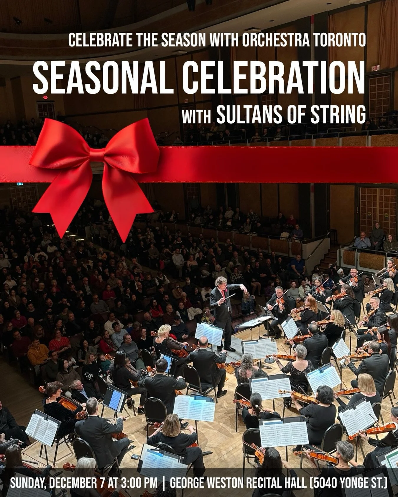🚨&lsquo;Seasonal Celebration with Sultans of String&rsquo; is officially two weeks away!

This season, Orchestra Toronto and Sultans of String are bringing the spirit of the holidays! The concert will include exuberant originals and several all-time
