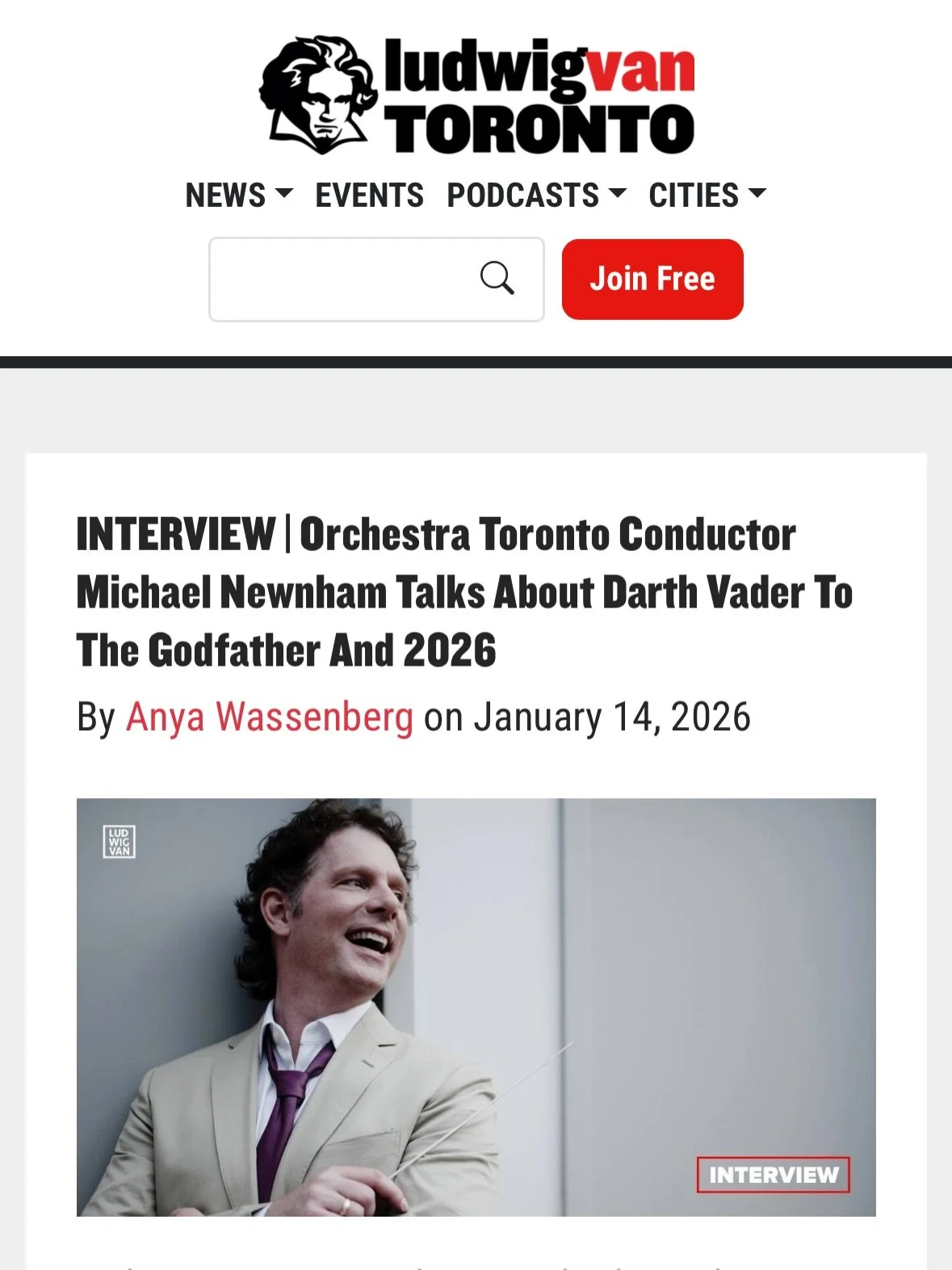 Tap the link in our story for Michael Newnham&rsquo;s full interview with @ludwigvantoronto 🎥✨ Get behind-the-scenes insight into OT&rsquo;s first-ever film concert, how the programme was planned, and what inspired it all.

Time is running out! Secu