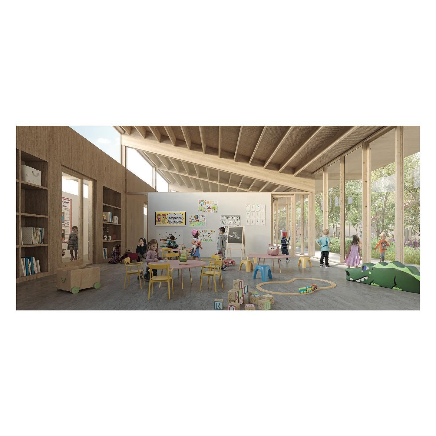 Construction d&rsquo;un Groupe Scolaire, son service de restauration et am&eacute;nagement de ses abords.

Localisation : Ascain, 64
Ma&icirc;tre d&rsquo;Ouvrage : @communeascain
Calendrier : Livraison 2025
Ma&icirc;trise d&rsquo;Oeuvre : @atelier.bh