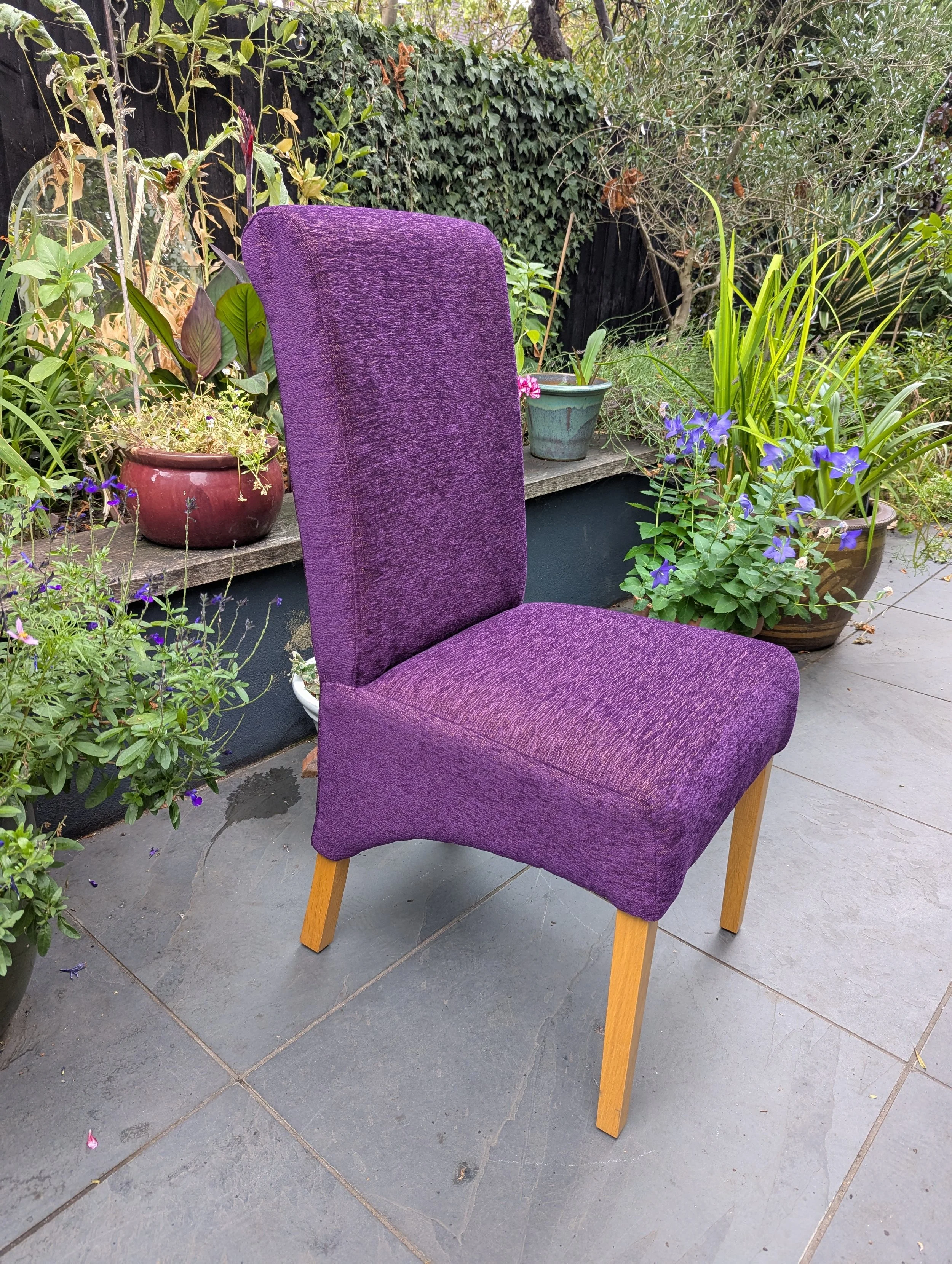 Leather dining chair recover