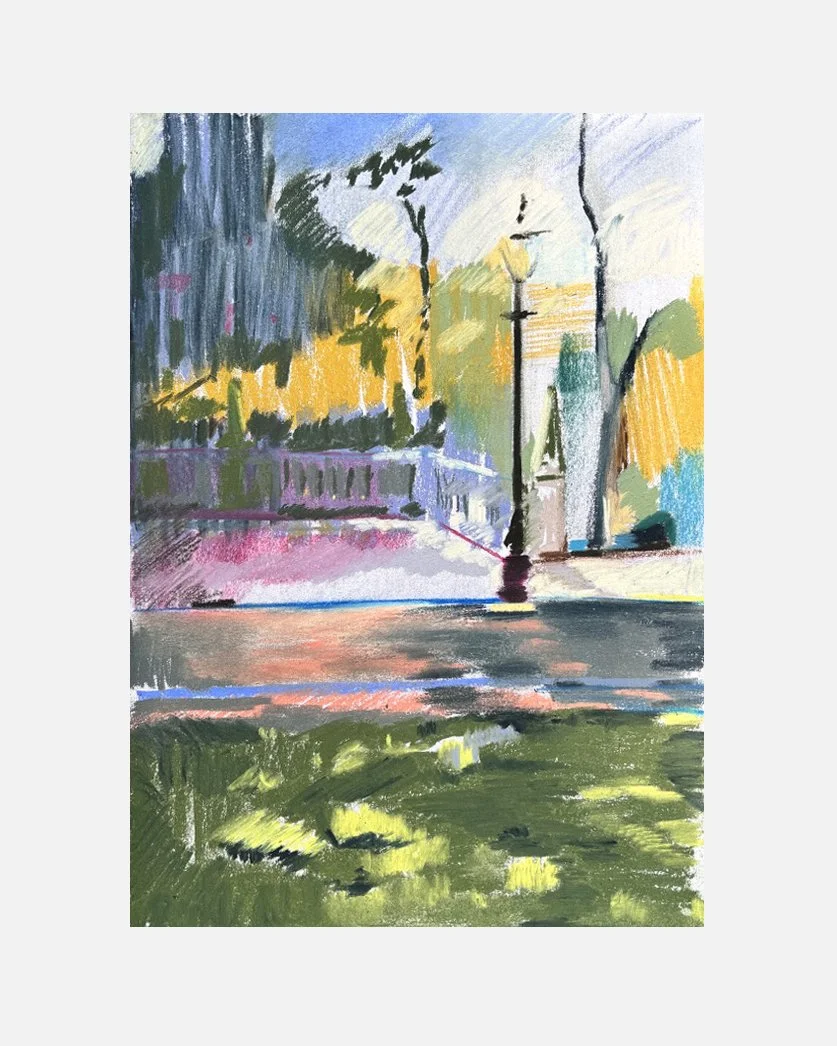 Battersea Park – Sketch 02, Summer 2025, Pastel on paper