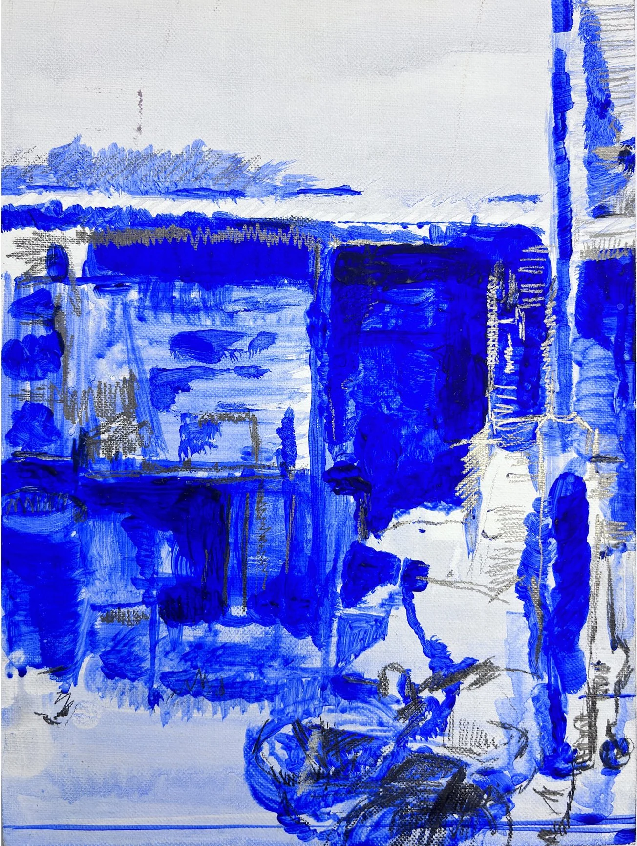 Ridley Road Market 02, Summer 2024, Ink and Pencil on board