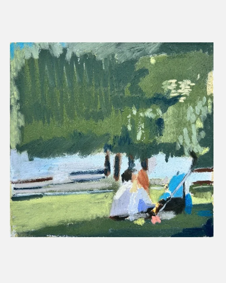 Battersea Park – Sketch 01, Summer 2025, Pastel on paper