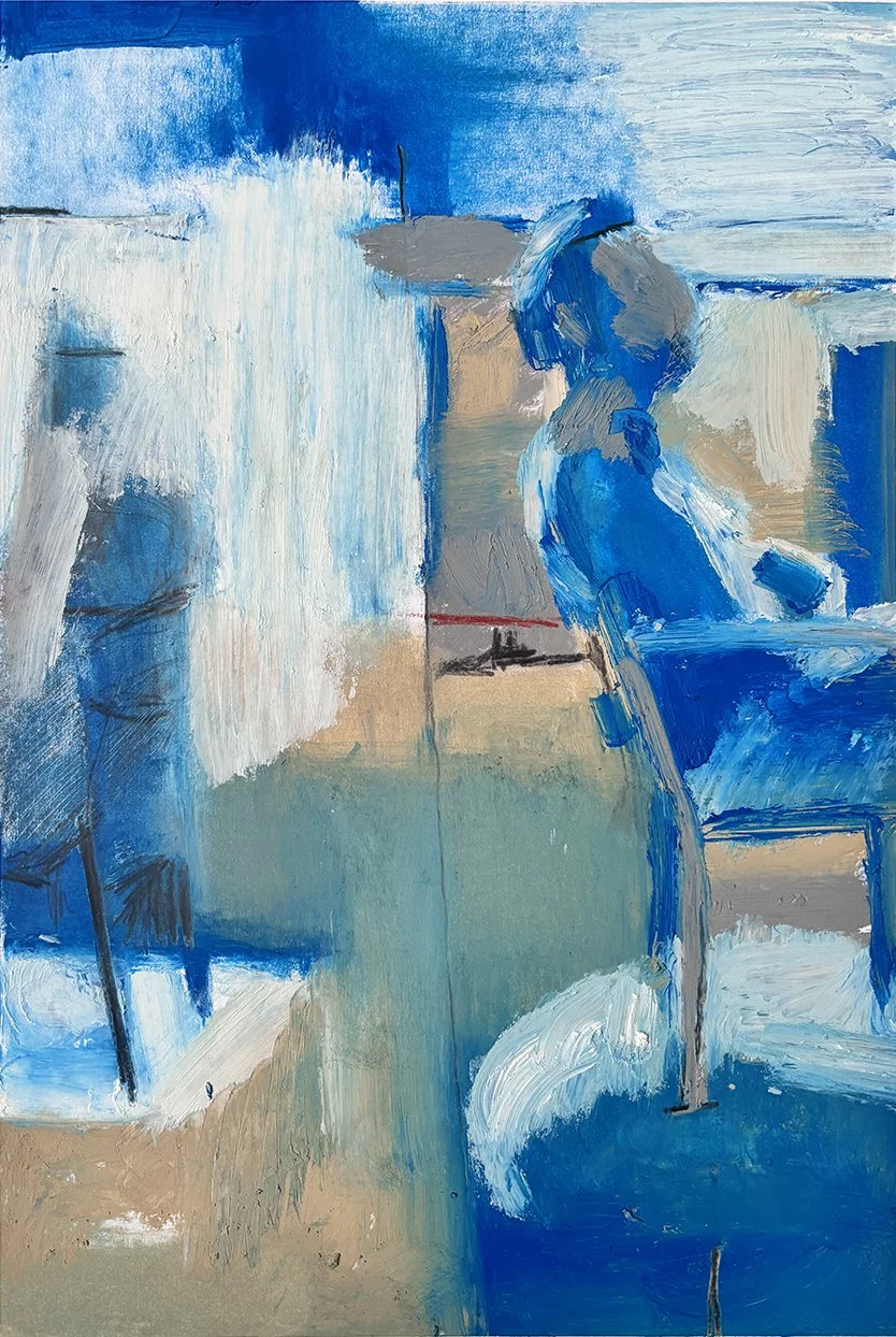 Drawing Room 13 Nov 2025 – early evening, Oil stick on paper