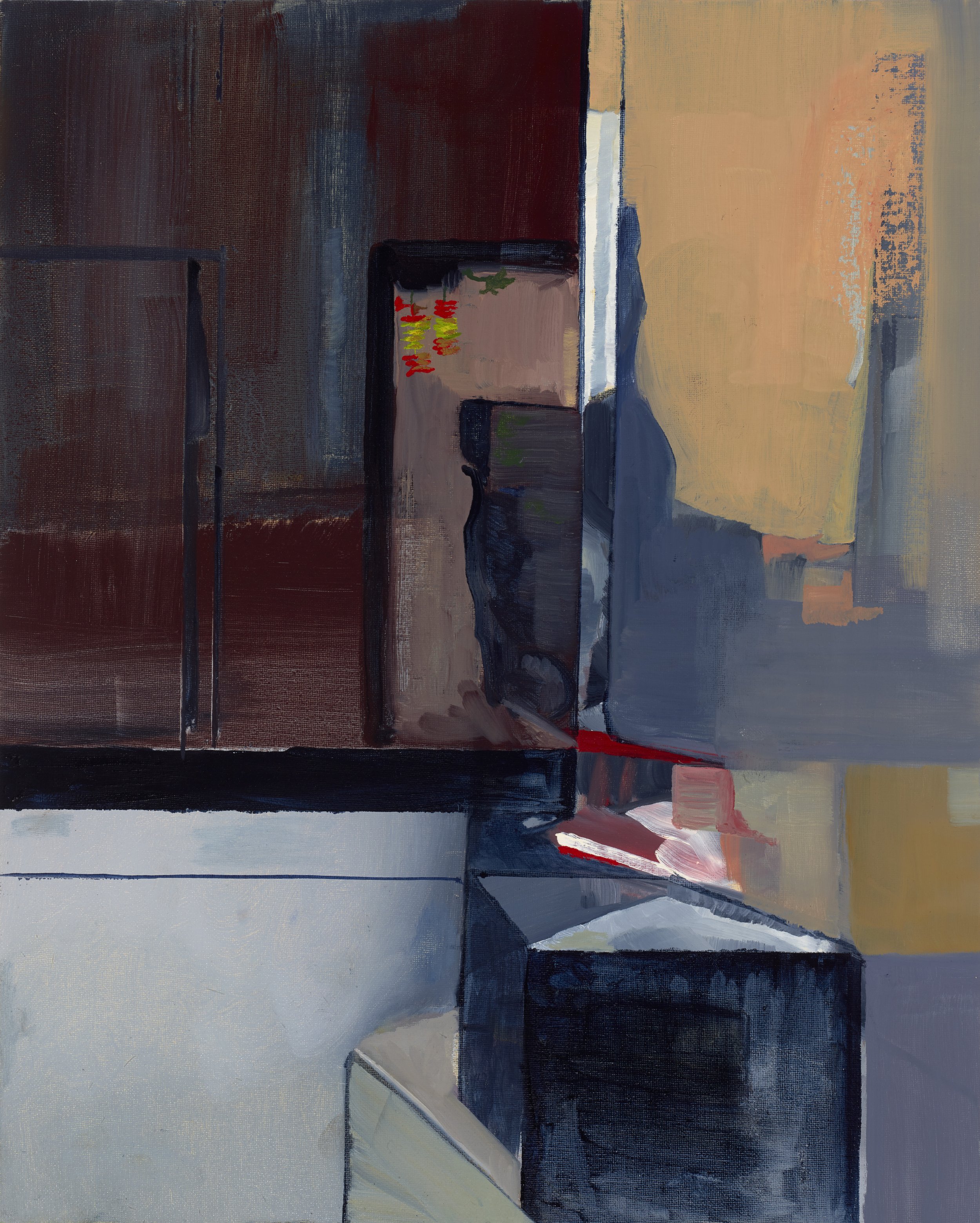 'Studio portrait', Oil on board, 34 x 50 cm