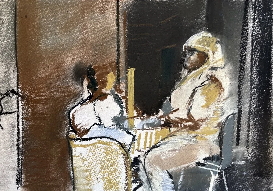Ridley Road Market 01, Summer 2024, Pastel on paper