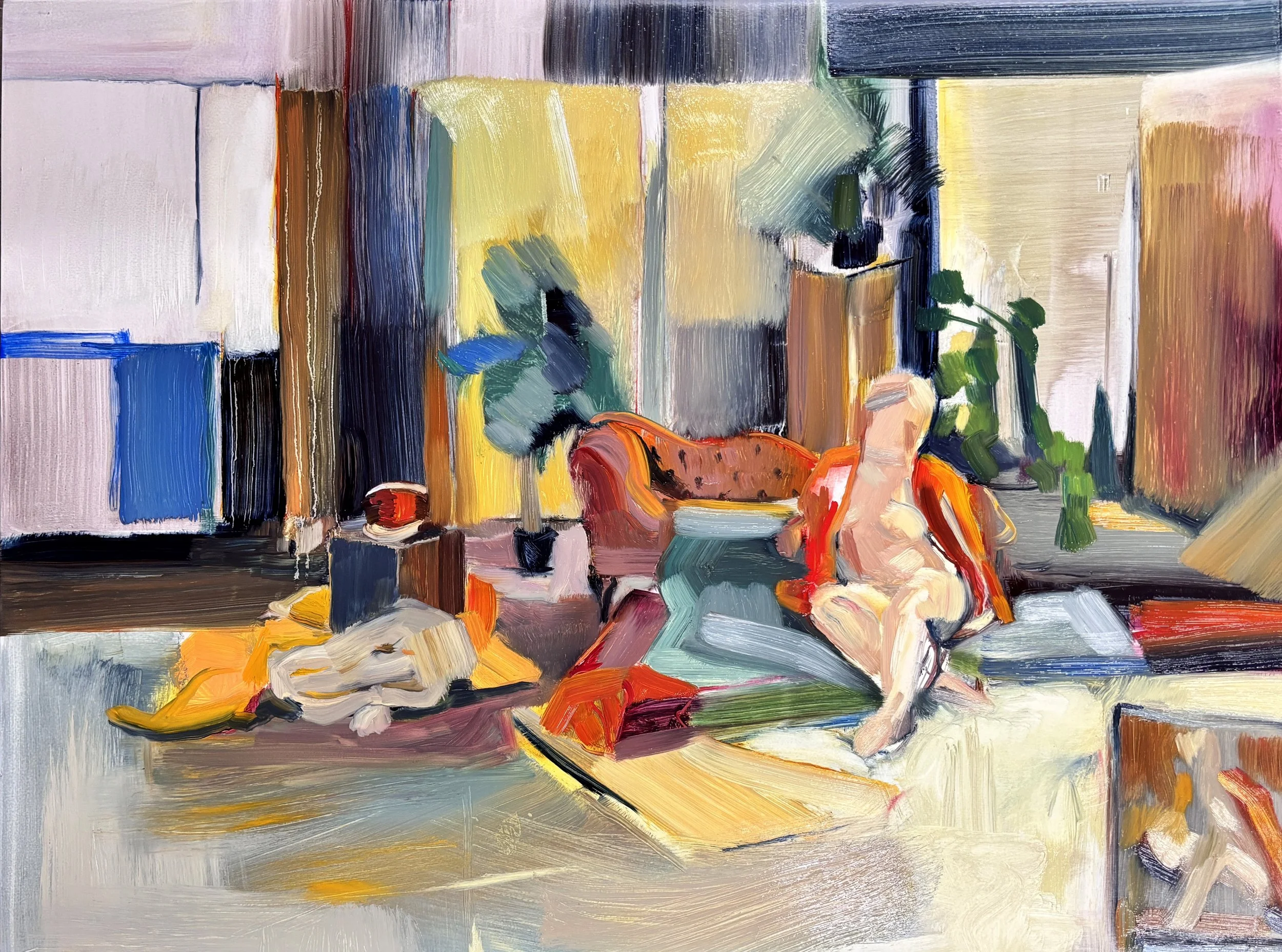 'Interior – Winter's Day', Oil on board, 61 x 46 cm