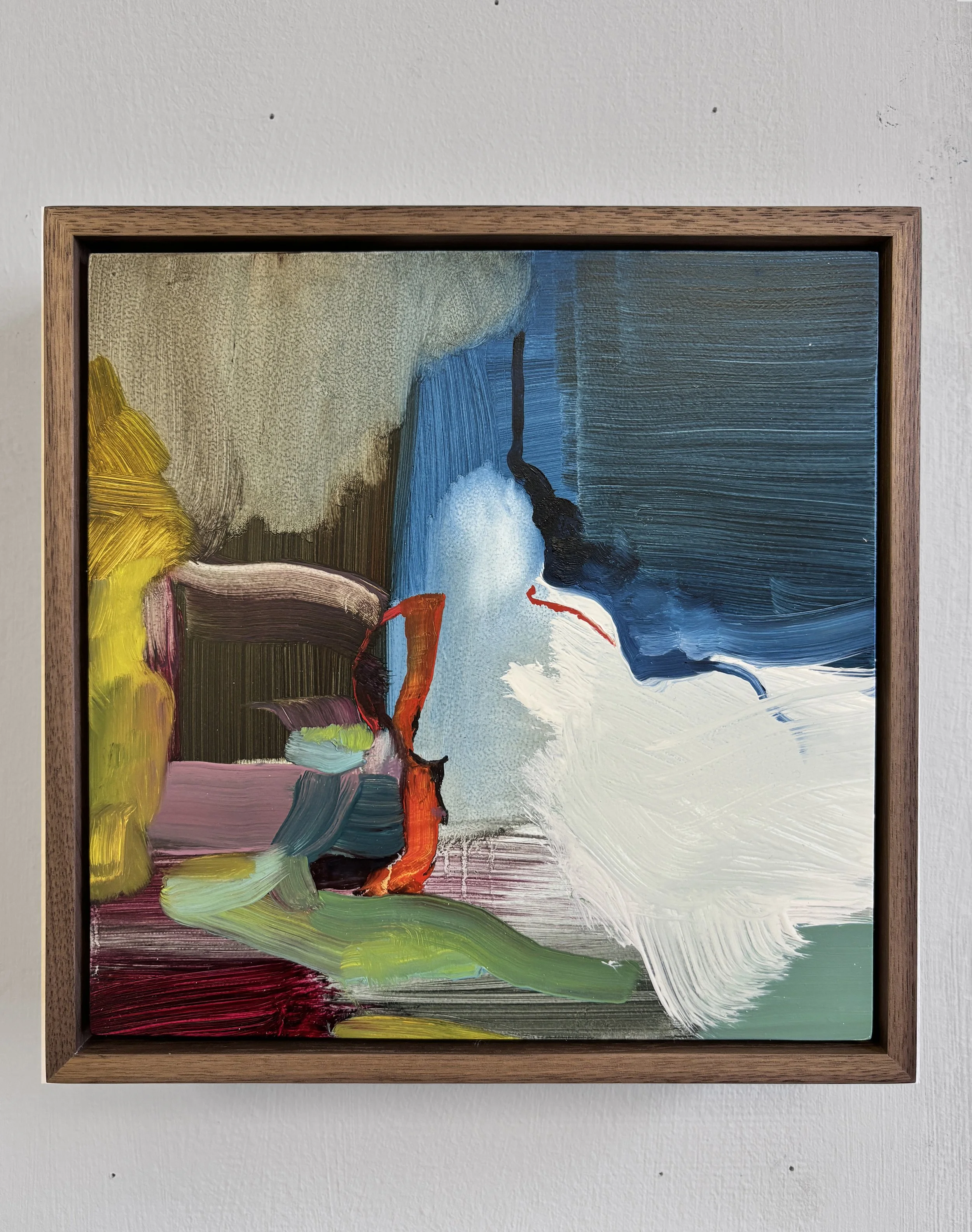 'Solo in December', Oil on panel, 21 x 21 cm