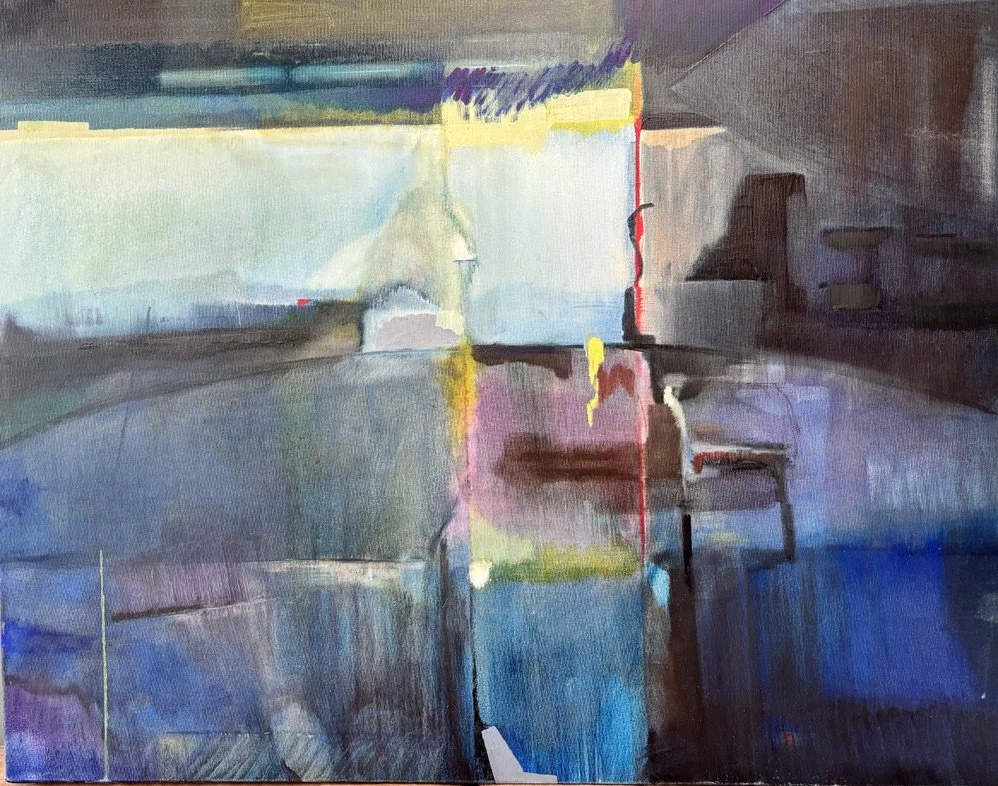 'Palimpsest 01', Oil on canvas, 100 x 80 cm