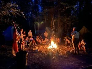 Troop Campfire in Goshen Campsite
