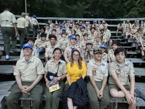Troop 128 meeting with the other troops at Goshen
