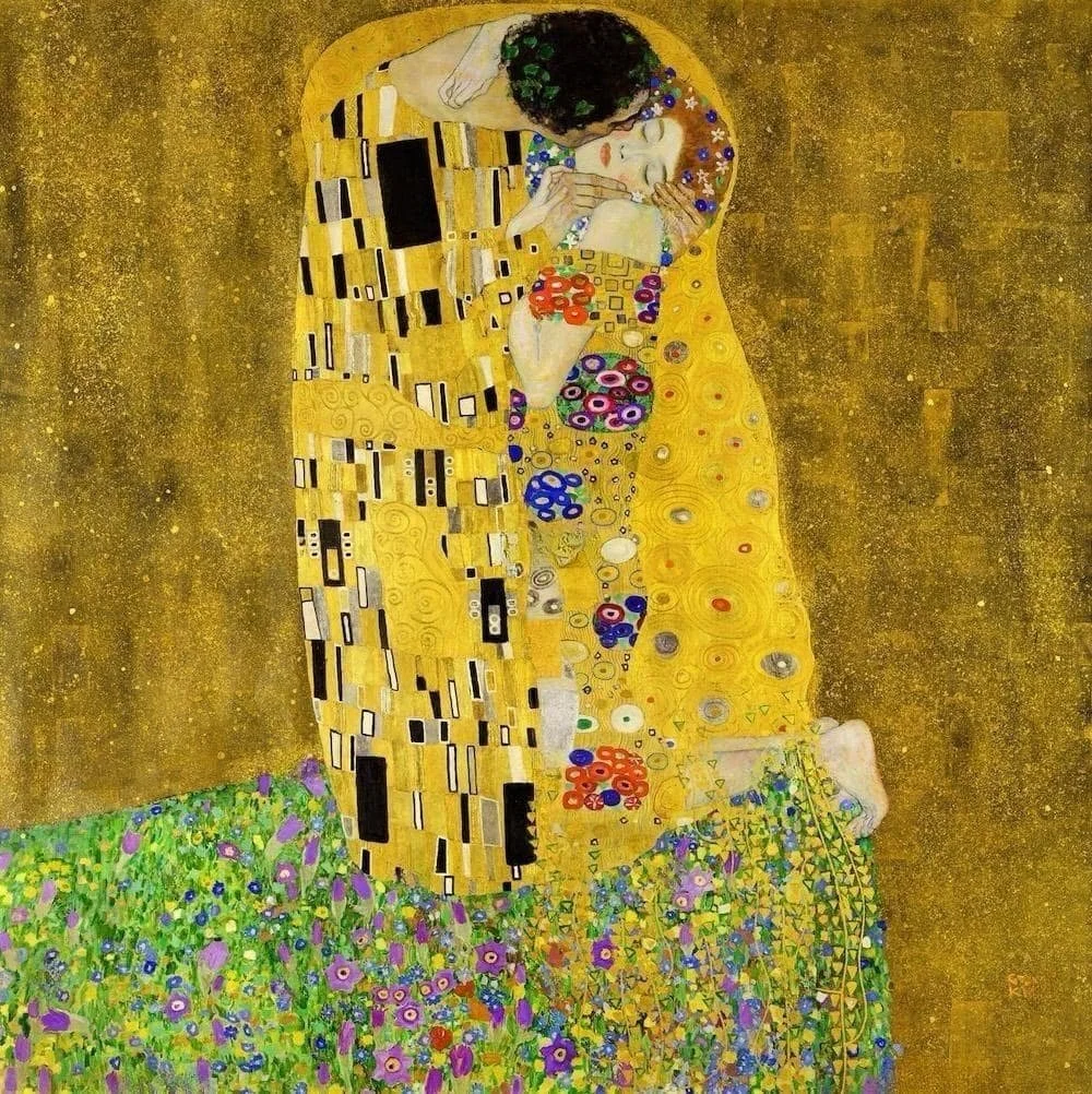 The painting The Kiss by famous artist Gustav Klimt