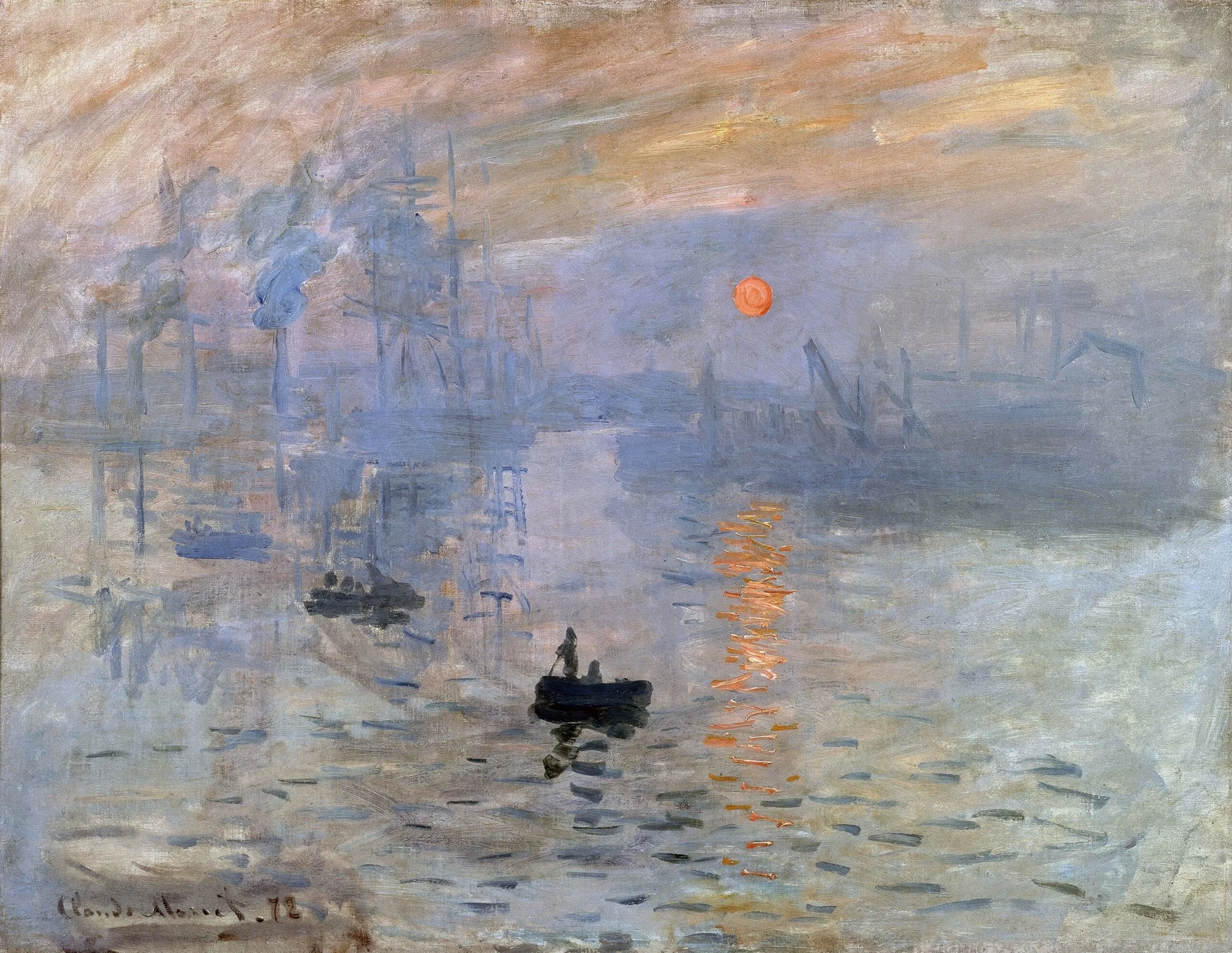 The painting Impression, Sunrise by famous artist Claude Monet