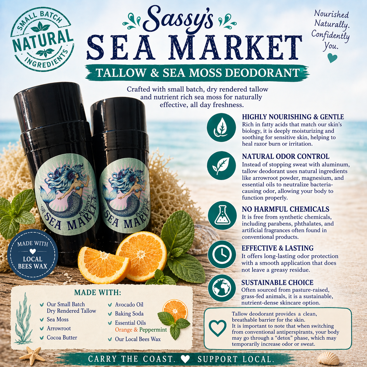 Tallow Sea Moss Deodorant