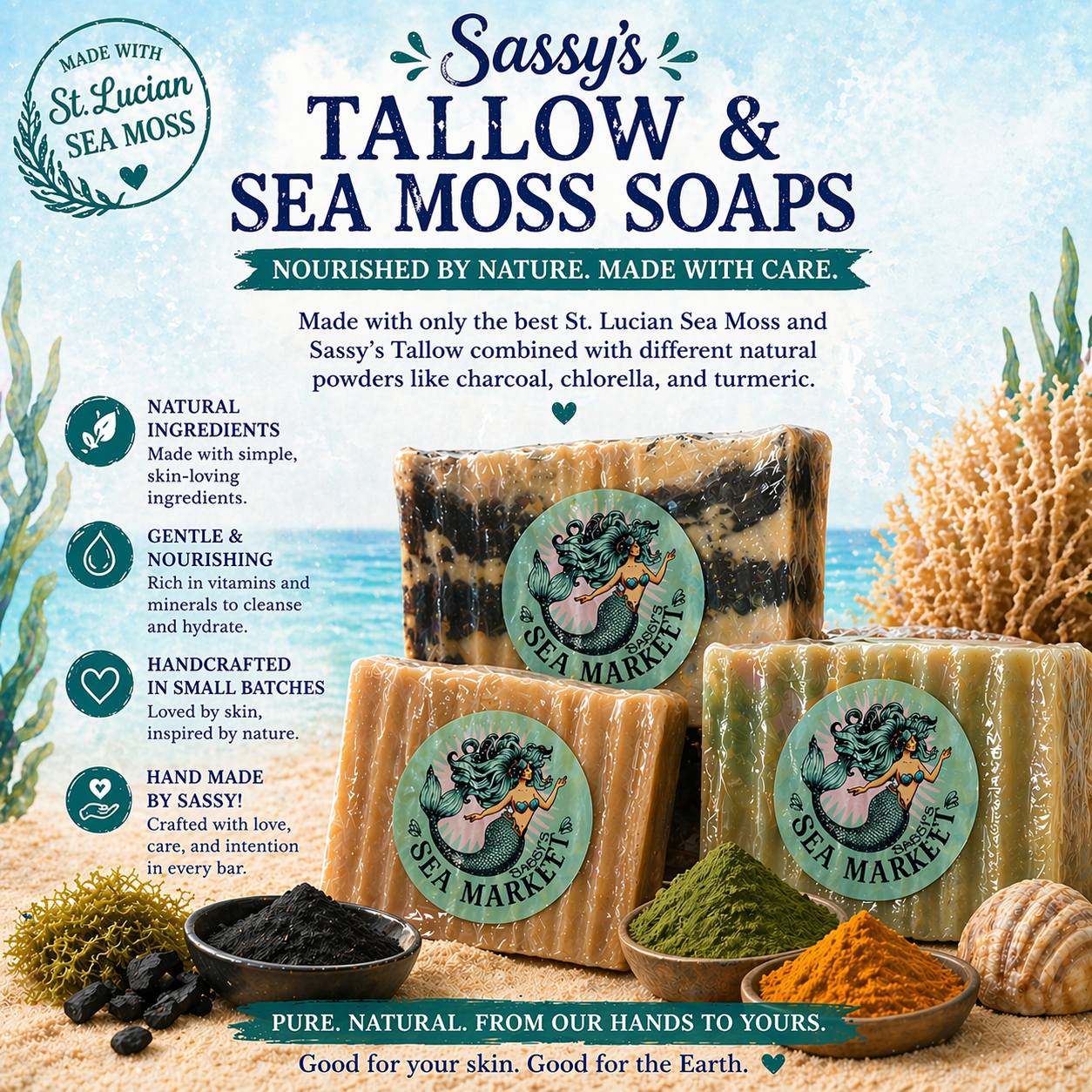 Sassy's Sea Moss & Tallow Soap