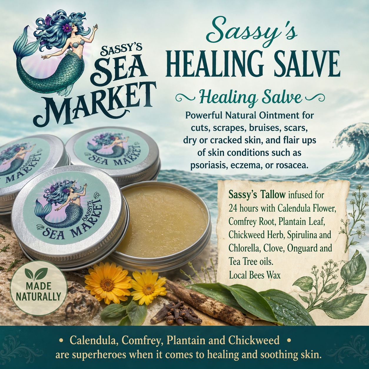 Tallow Healing Salve 2oz