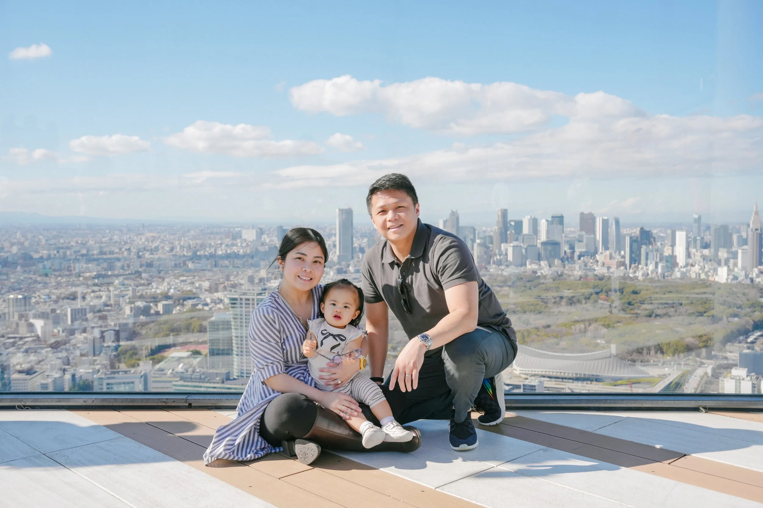 family photo shot in Sky Tree Tokyo
