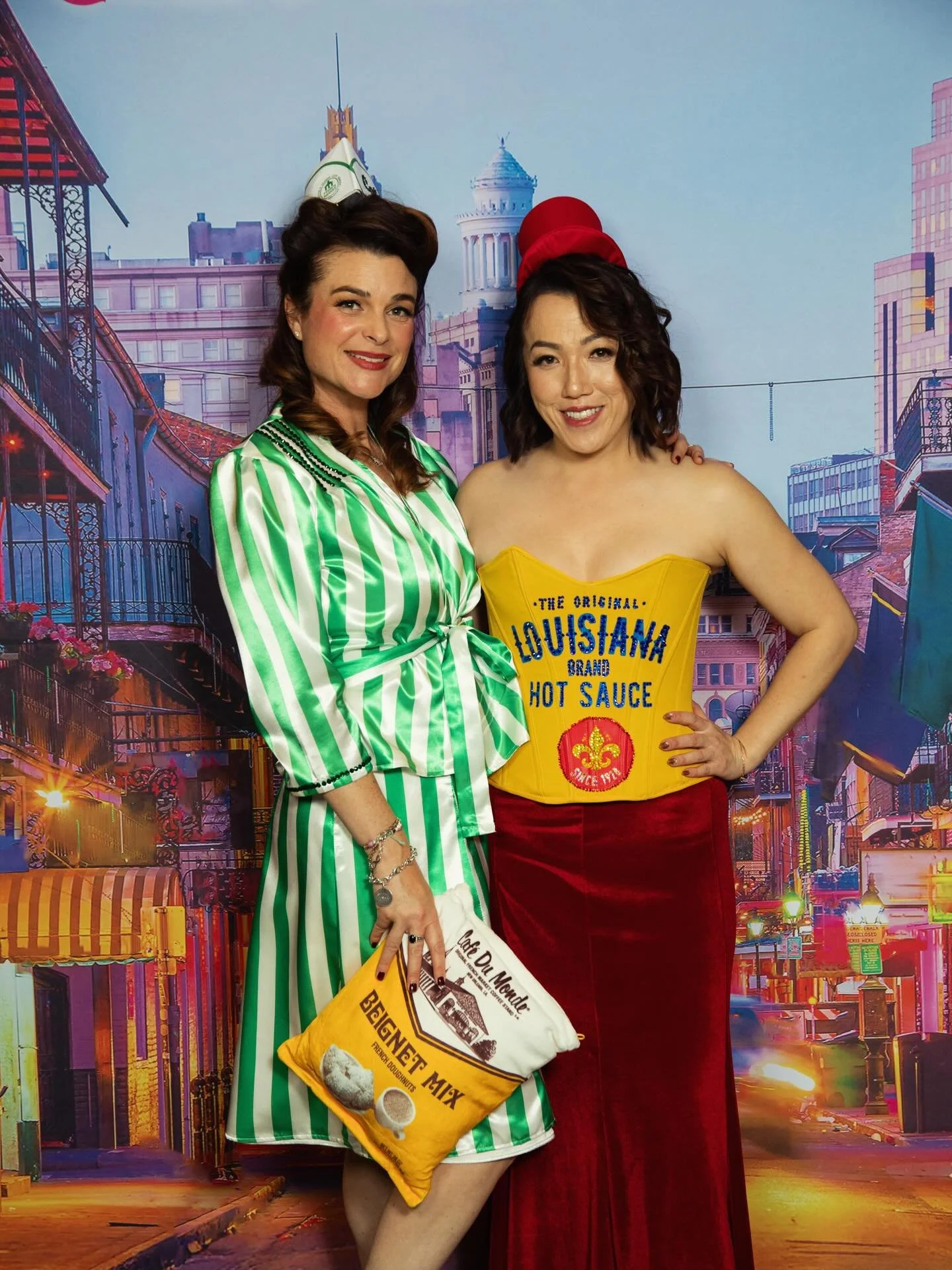 I was thrilled to make two custom-made costumes for the Bourbon St. Ball fundraiser (@kidspace_circleoffriends). Working with Ball organizers @mrszoeregan and @vanessadew_ was a dream. Zoe&rsquo;s two-piece 1940s look was inspired by the iconic @cafe
