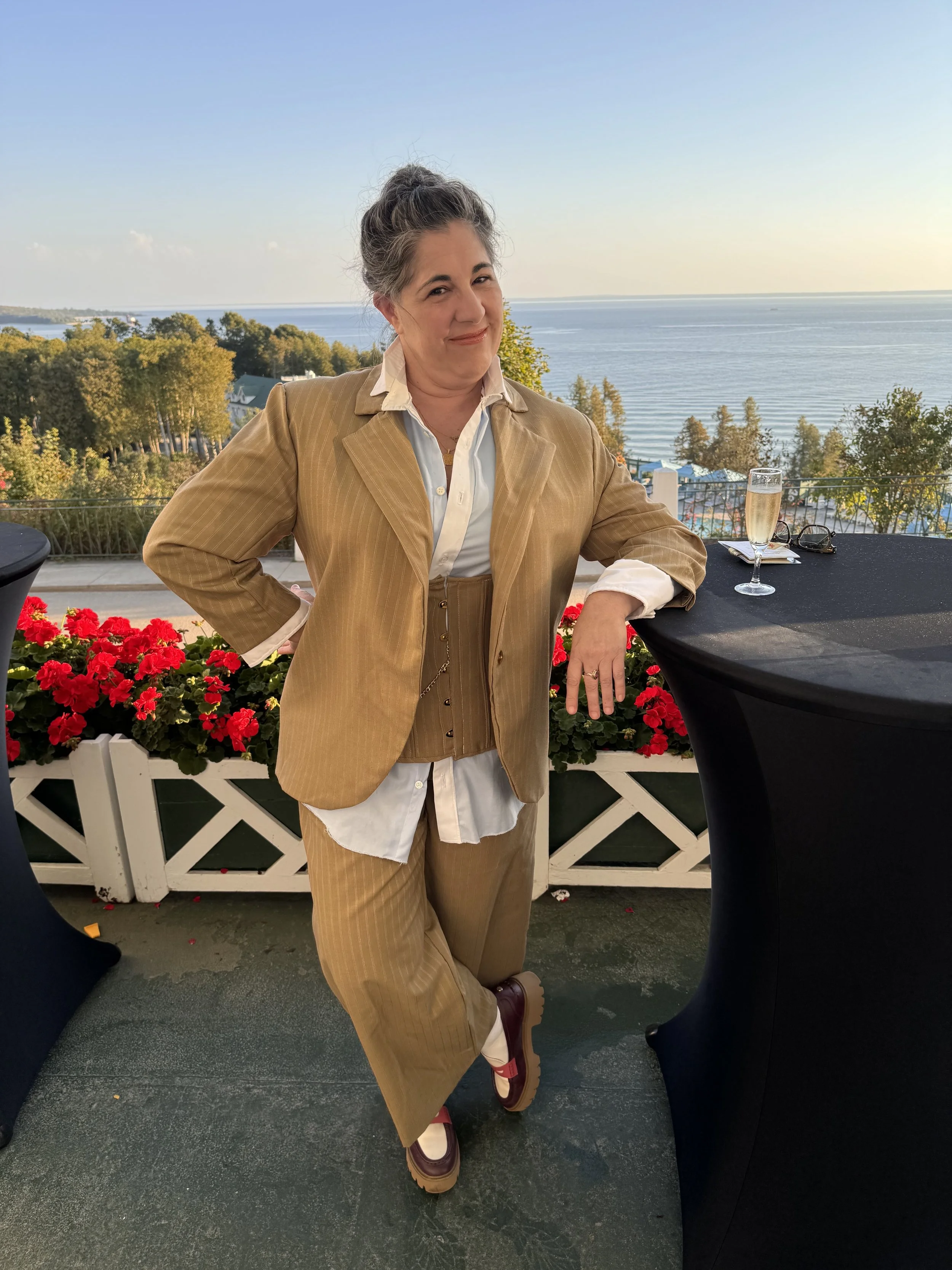 Suit-and-Corset Movie Homage