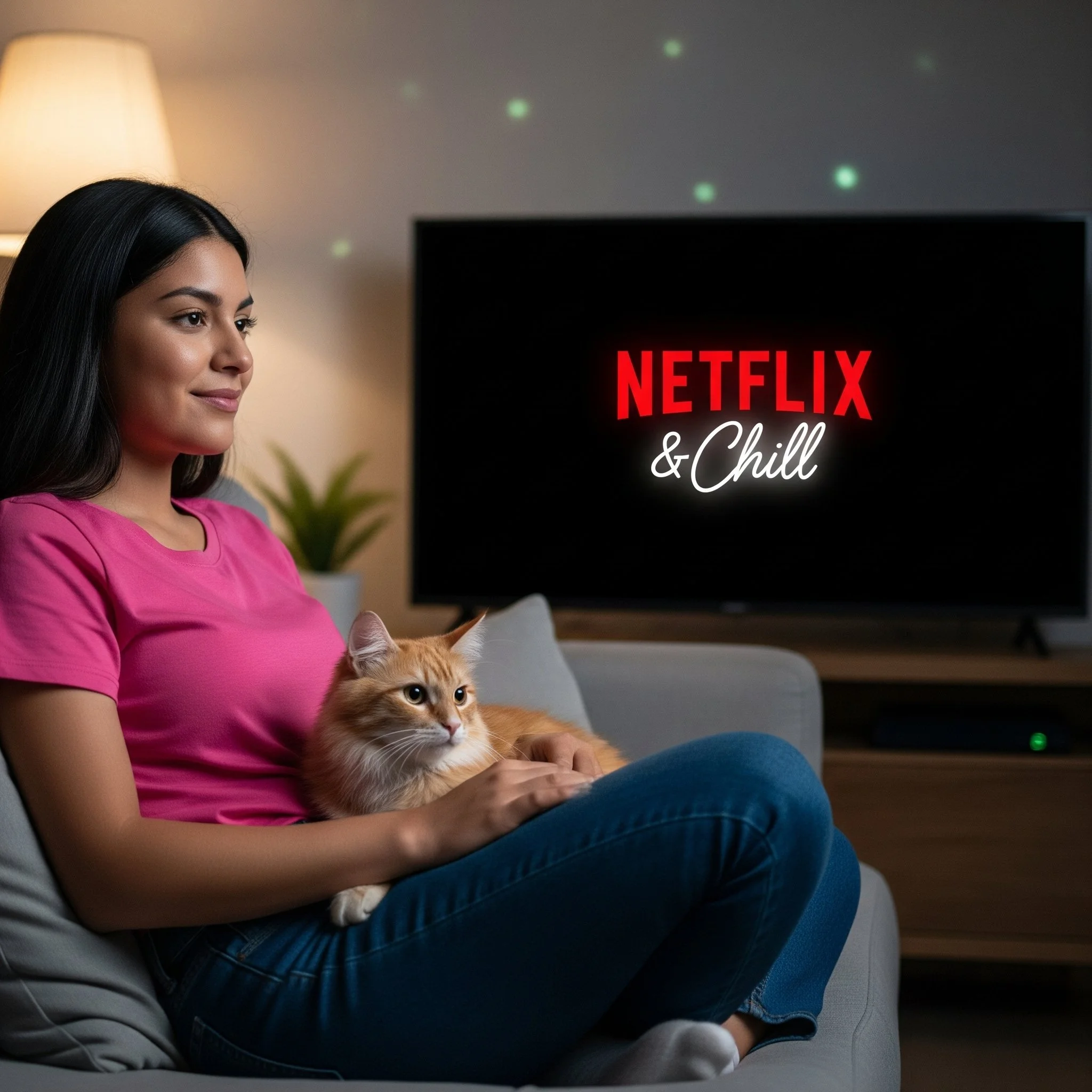 Staff member enjoying a cozy one-on-one streaming and cuddle session with a boarding cat.