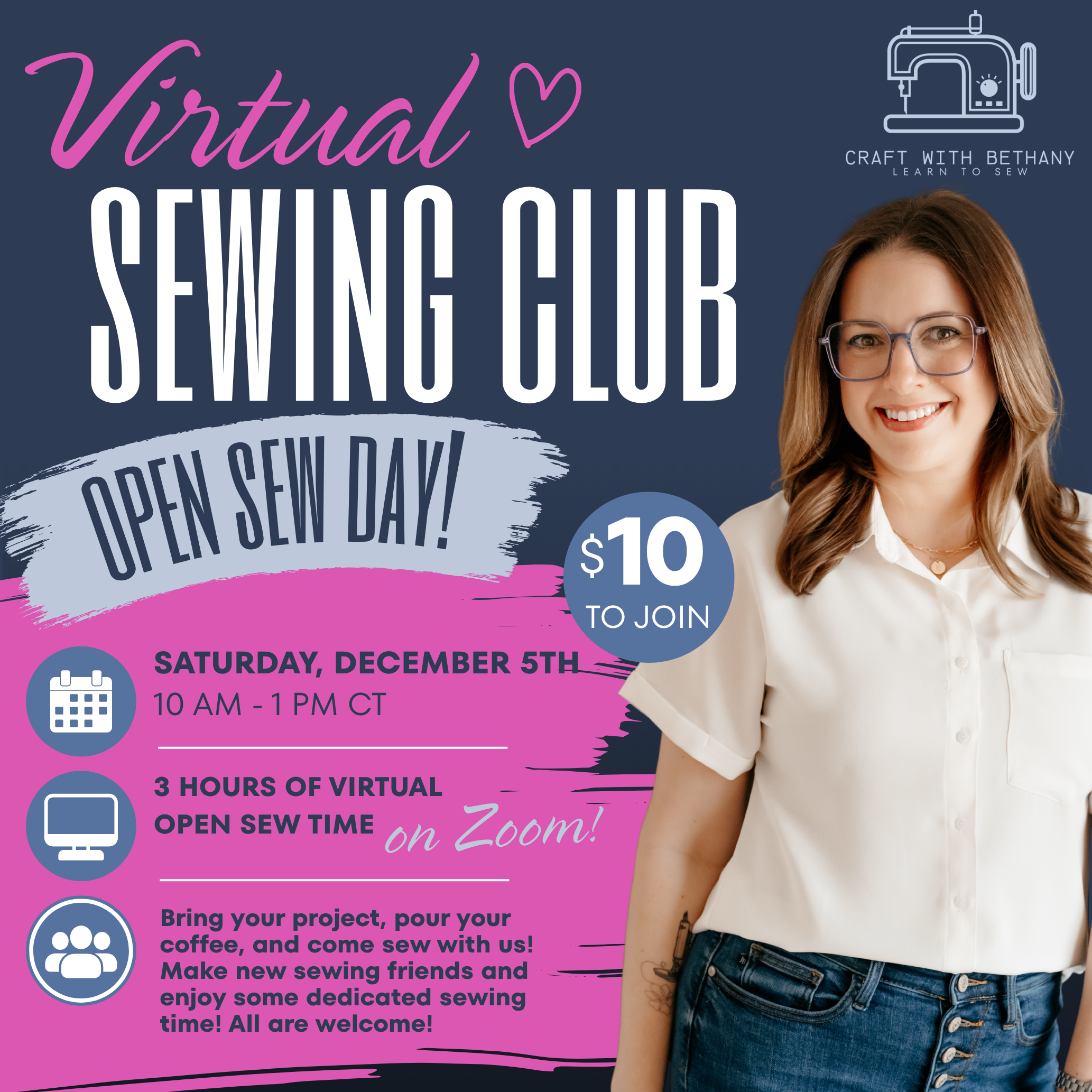Virtual Sewing Club: December 5, 2026